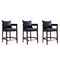Manhattan Comfort Ritz Counter Stool in Black and Dark Walnut, PK3 3-CS006-BK - alternate 1